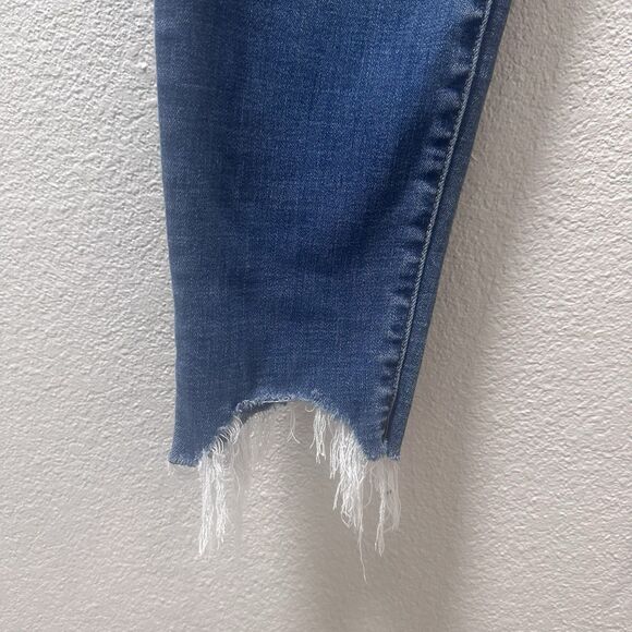 Lucky Brand Jeans Womens 10/30 Blue Denim Cotton Skinny Raw Hem Faded Casual - Picture 2 of 7